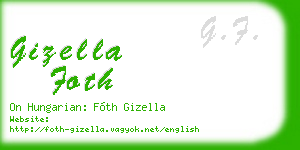 gizella foth business card